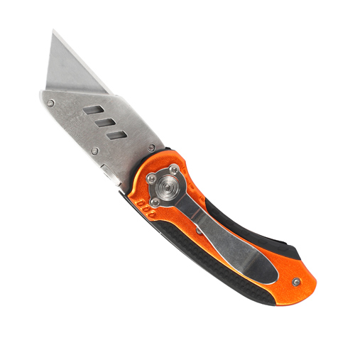 Нож строительный PATRIOT, CKF-5 с трапециевидным лезвием, складной, 5 лезвий в комплекте