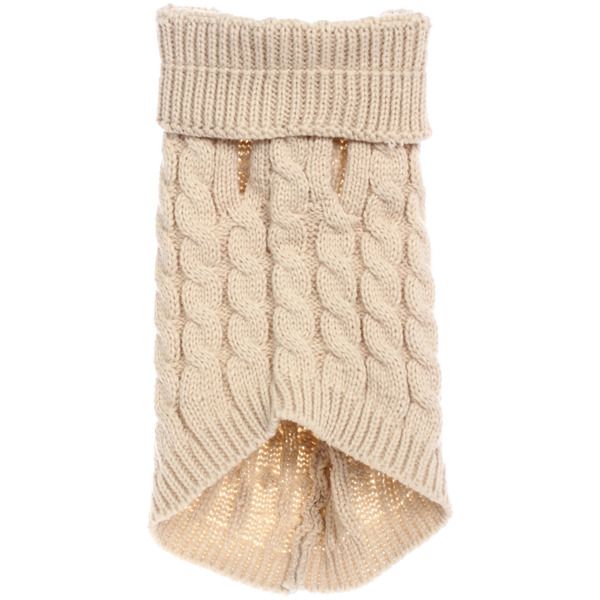 Кофта - свитер для мелких пород собак и кошек "BRO Style", косички, цвет ореховый, р XL