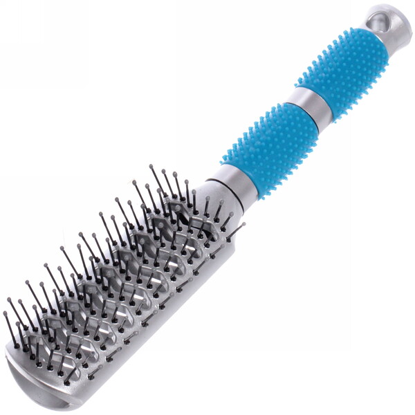 Расческа массажная "Lavanda", вентиляционная, цвет ручки голубой, 23,5 см
