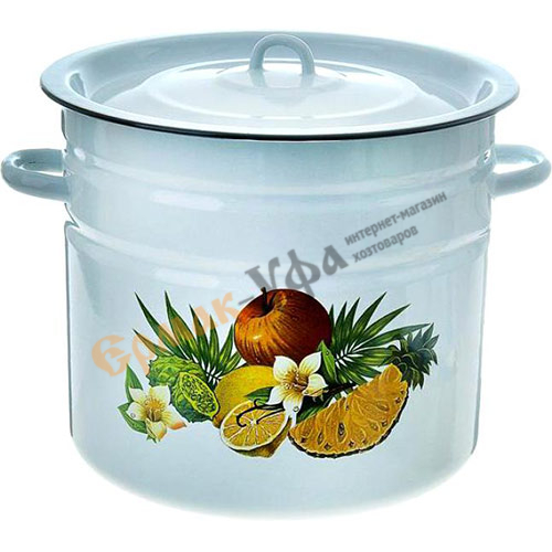 Бак эмалир. 20л с крышкой,с декором (Магнитогорск) 20-2827/4 (1/1)