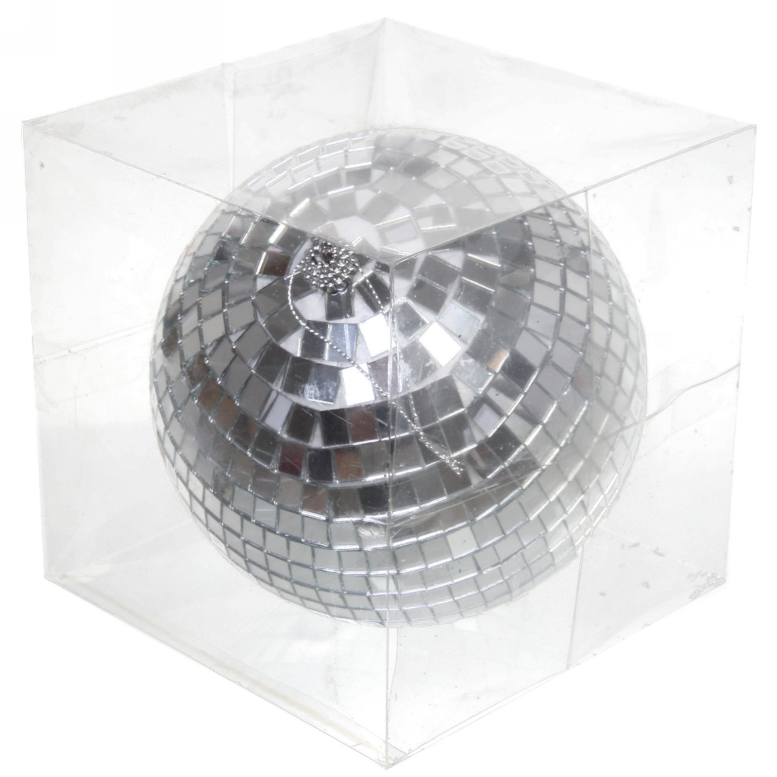 Новогодний шар 15 см "Shining Disco", Серебро