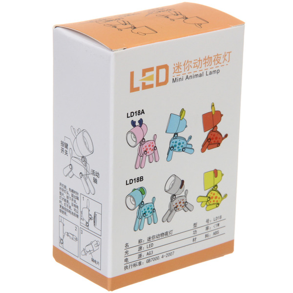 Настольная лампа "Sweet - Жирафик" LED 5,5*5,5*9,6 см, батарейки AG3 0.2W, Желтый