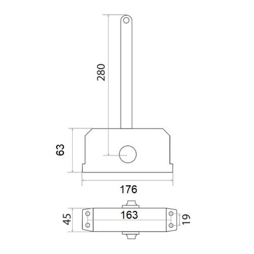 Доводчик дверной Vrata "DC-100" до 100 кг, коричневый