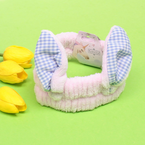 Повязка на голову "Little bunny- Buchi", микс 4 цвета, 20*6 см (подвес Единорожек)