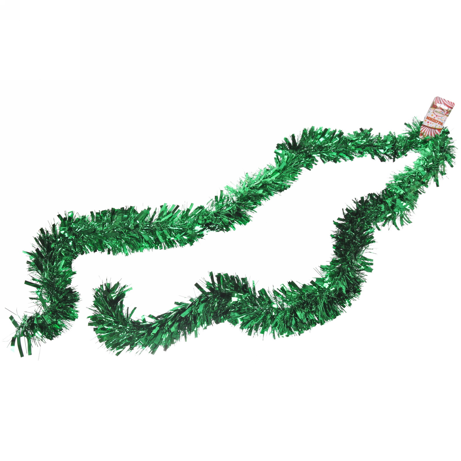 Мишура 2 м 9 см "Праздничное настроение", Зеленый