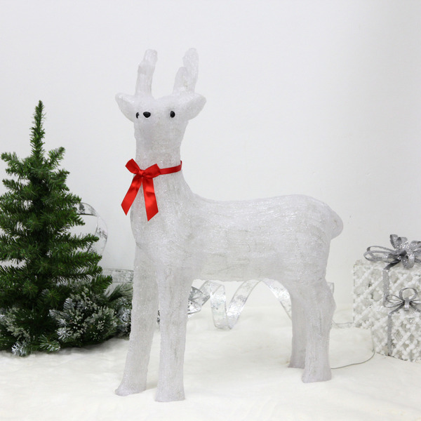 Фигура светодиодная "Загадочный олень" 55*24*75 см, 100 ламп LED, авторежим, 220V, Белый