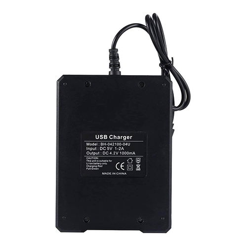 Зарядное устройство для аккумуляторов 4 гнезда Орбита OT-APZ03 (18650, USB)