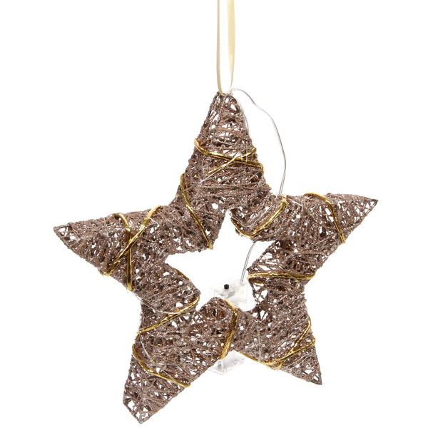 Сувенир с подсветкой "Звёздное небо" 25 см (батарейки 2 AA), Золото (свечение-теплый белый)