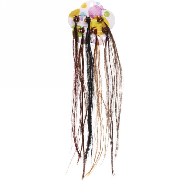 Заколка-краб для волос 6 шт "Bright strands - Лилу", цвет коричневый, 30см