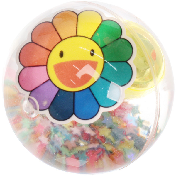 Мяч 6,5 см "Радужный цветочек" (попрыгун с водой и подсветкой) СТИКЕР НА ВЛОЖЕНИЕ