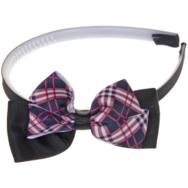 Ободок для волос детский на блистере "Rapunzel", в клеточку, микс 6 цветов, 1см