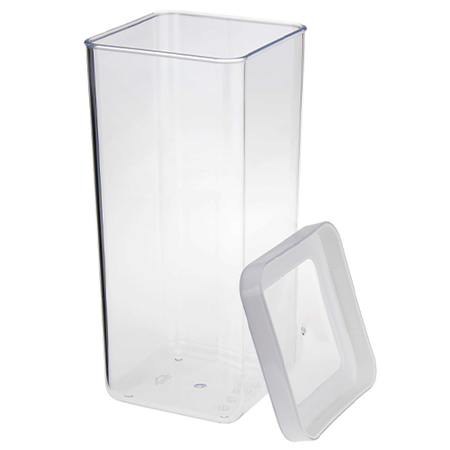 Емкость для сыпучих продуктов 1.4 л IDEA СТЕП М 1293, 10х10х21 см, белая