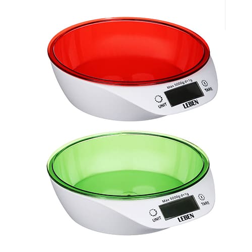 Весы кухонные электронные LEBEN c чашей, макс.нагрузка до 5кг (точн. измер. 1 гр) (1/24)