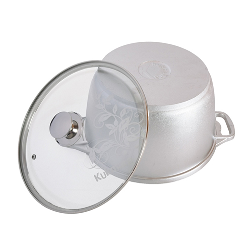 Кастрюля 6,0 л, со стеклянной крышкой к61 KUKMARA, 1/3