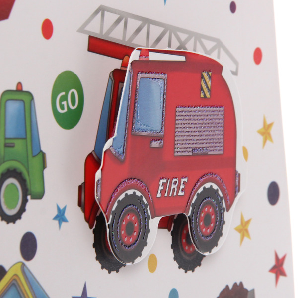 Пакет подарочный "Машинки" 18*23*8 см, микс