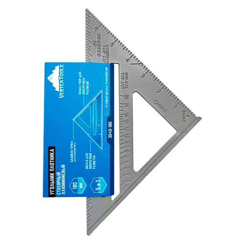 Угольник плотника алюминиевый Свенсона 180мм (1/10/120)