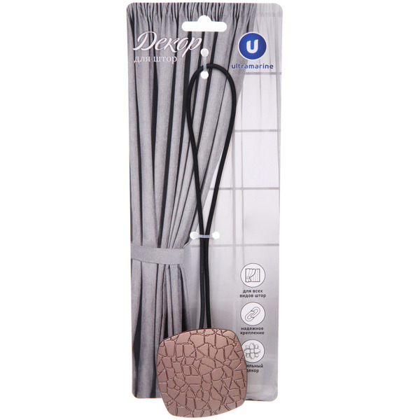 Подхват для штор на магните "Кутюрье розовое золото" 6*6см