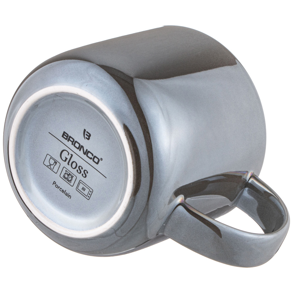 КРУЖКА BRONCO, GLOSS, 440 МЛ СВЕТЛО-СЕРАЯ, МАЛ=4ШТ./КОР=24ШТ.
