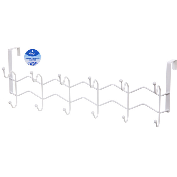 Крючки надверные на планке "ЛОФТ ТАМБЛ", цвет белый, 49.5*18.3*10.5см (Лейбл Селфи)
