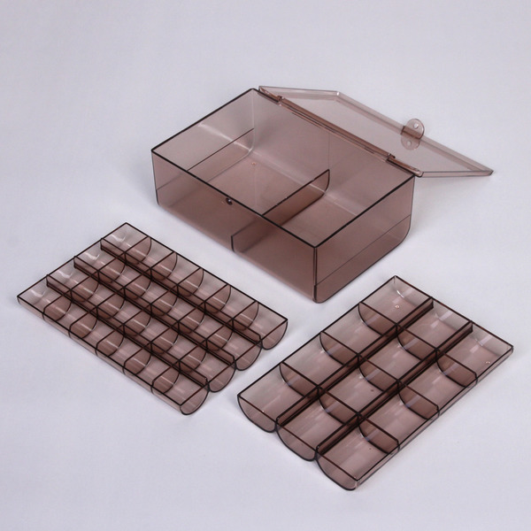 Органайзер для хранения "ТАРТИ ТАН", цвет прозрачный, три отделения13*18.5*7.7см (упаковка коробка)