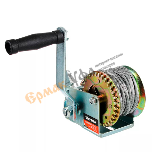 Лебедка ручная шестеренчатая (металлический трос) 450кг, 10м FALCO (1/6)