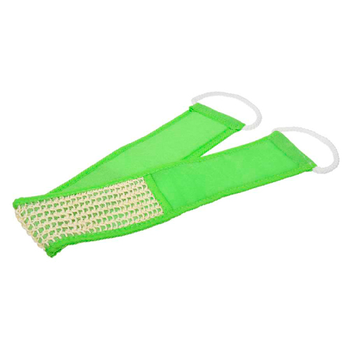 Мочалка из сизаля, лента, с веревочными ручками, 8х70 см (8х80 см с ручками), hard, 4 цвета, "Банные штучки"