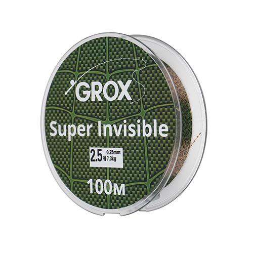 Леска GROX Super invisible 3D хамелеон 0,25х100м, 7,3кг 1/500