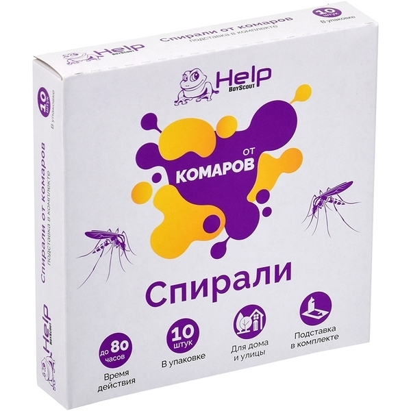 Спирали от комаров 10шт "HELP"