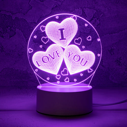 Светильник декоративный Energy EN-NL 22 3, три сердца