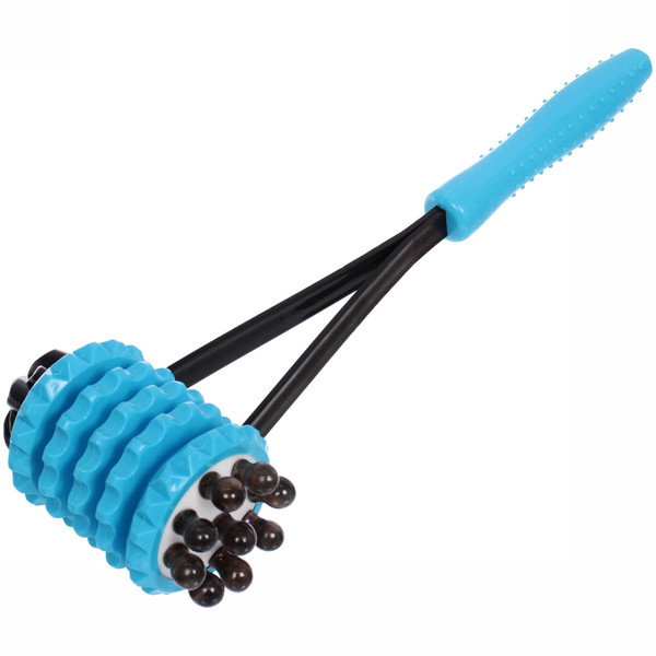 Массажер для тела "Молоток" 5 колес, 38*13 см (синий)