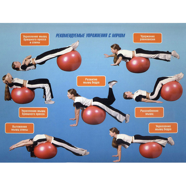 Фитбол Sportage 75 см  900гр с насосом, фуксия