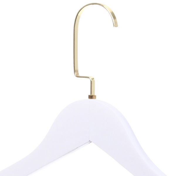 Плечики деревянные с выемками 1шт "ДОМания", цвет белый, поворотный крючок, 44*25см (Селфи)