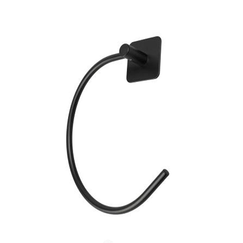 Кольцо для полотенца на липучке Delphinium "B6445P-5", металл чёрный