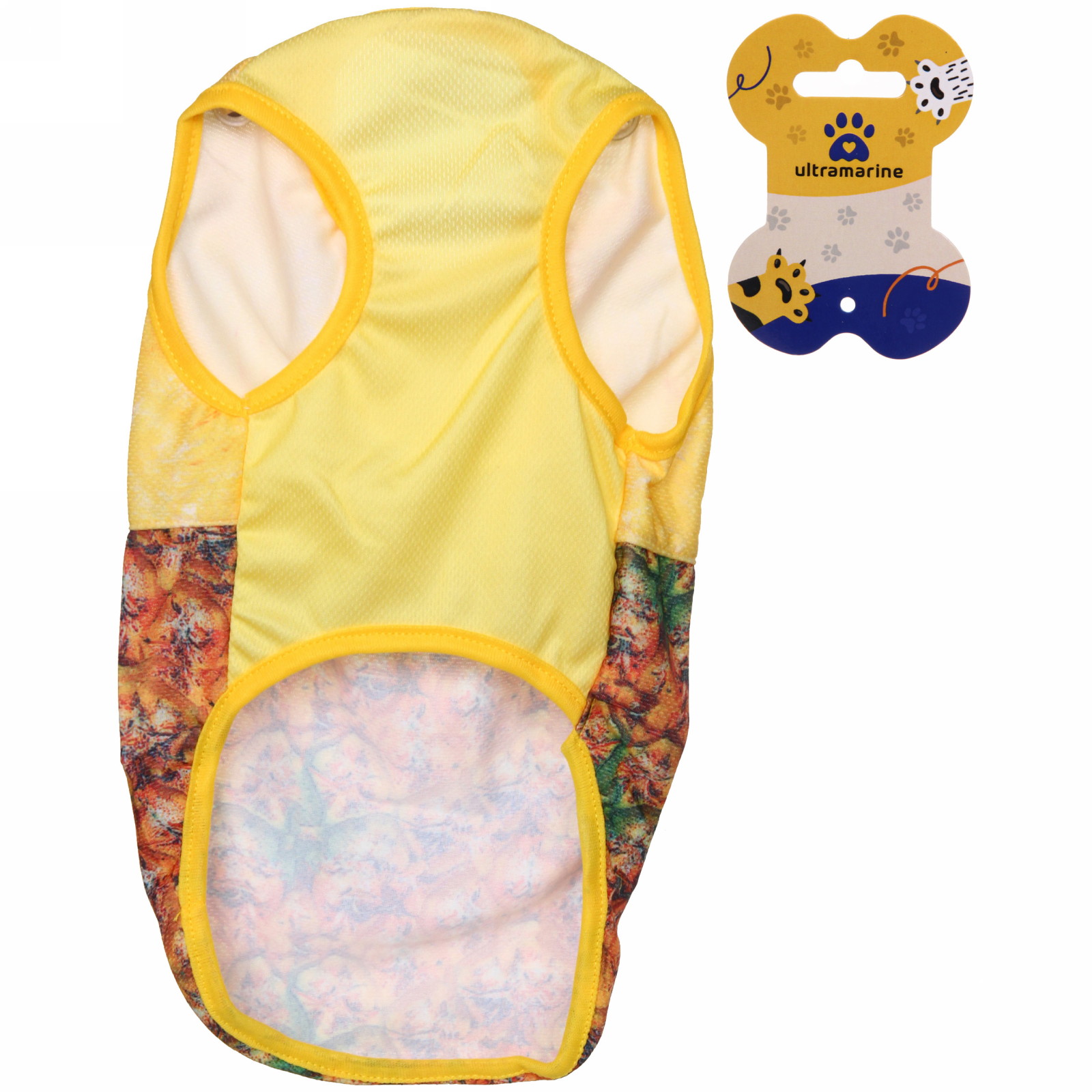 Майка для собаки "Тропикана-Сладкий Ананас" размер XL (22*40*23см) Ultramarine