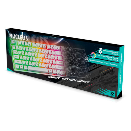 Клавиатура игровая мультимедийная Smartbuy RUSH Nucleus USB белая (SBK-320G-W)/20