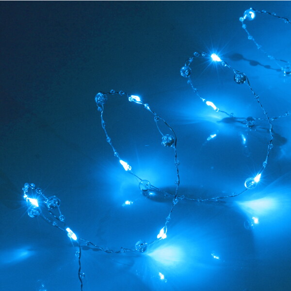 Гирлянда для дома НИТЬ "Льдинка" 5 м 50 ламп LED, 8 реж,IP-20, Голубой