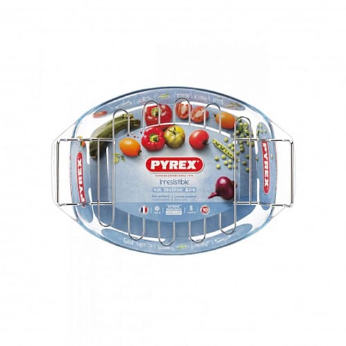 Блюдо Irresistible Pyrex 412U000/2019, 39х27 см, овальное с решеткой