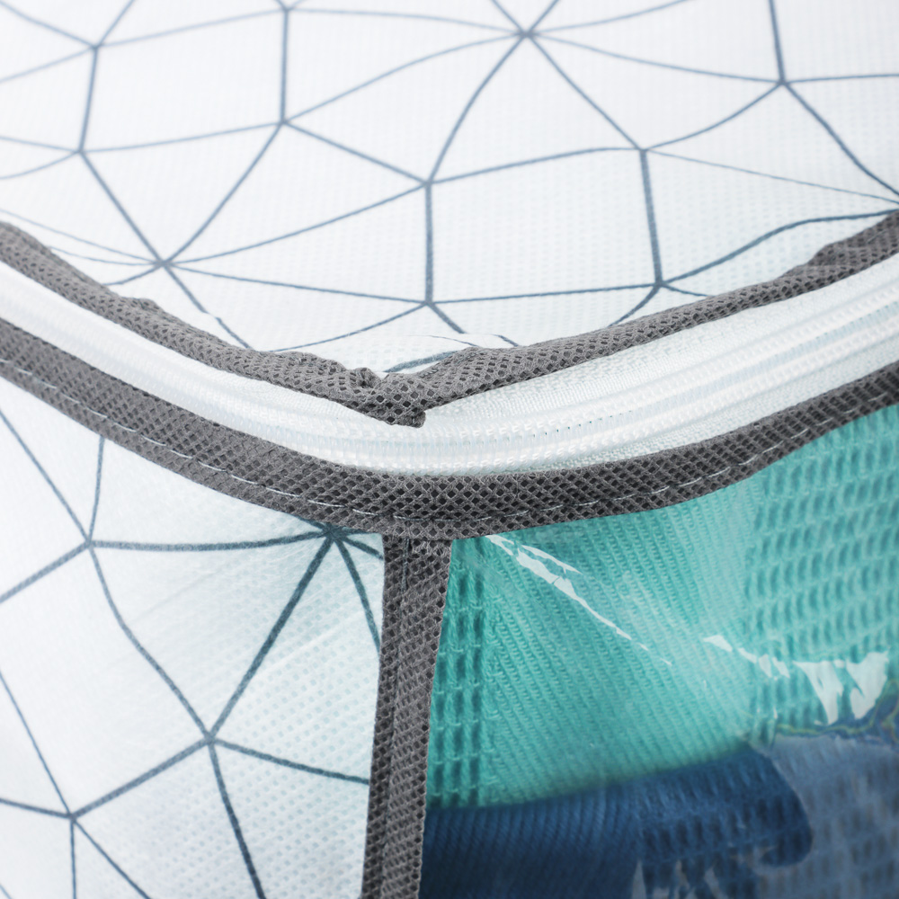 Кофр на молнии с прозрачным окном VETTA Валери, 35х30х20см, спанбонд, ПЕВА