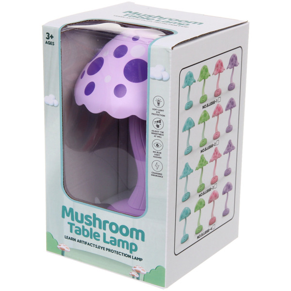 Настольная лампа "Sweet - Гриб" LED 13,2*19,5 см, USB 3w 3.7v, Фиолетовый