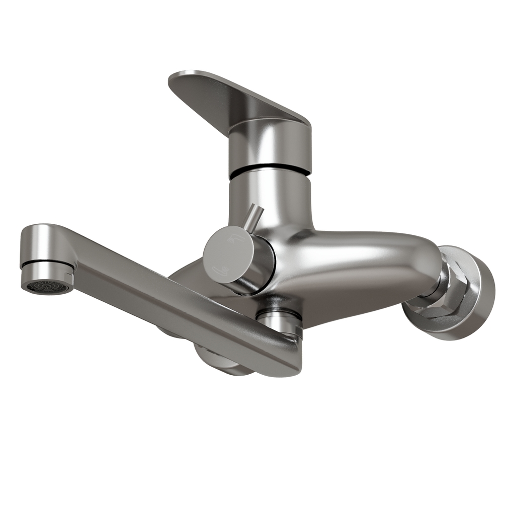 Смеситель для ванны и раковины 35k MIXLINE MLSS36-021 "Steel Kit" нерж.