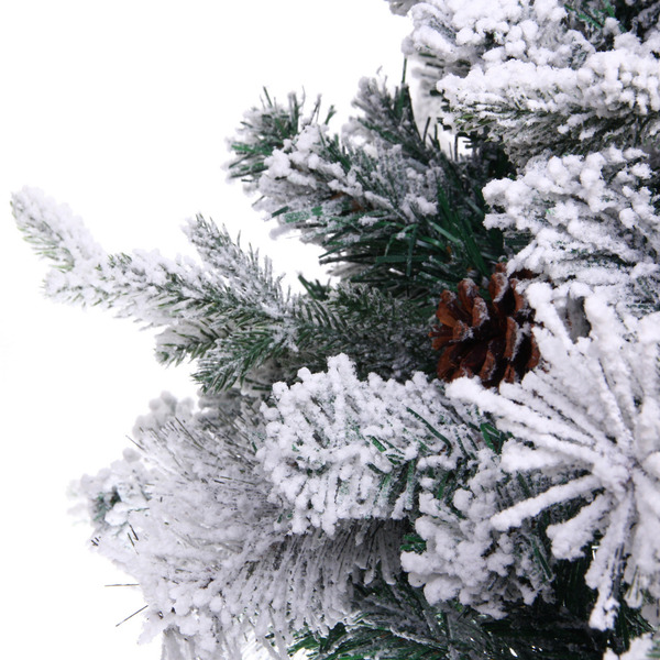 Елка "Заснеженная принцесса" 180 см, ПВХ, леска, резина с белым напылением (838 веток)