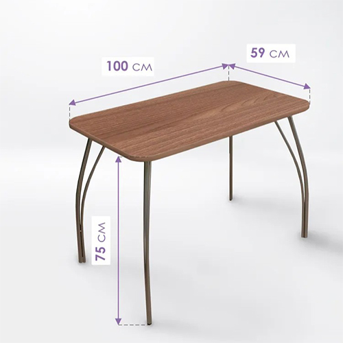 Стол обеденный Классик 750х1000х590 мм, ясень шимо, LAKSI, 1/1