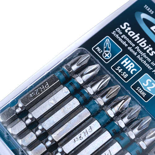 Биты PH2 50мм (10шт) сталь S2 GROSS с магн.наконечником (1/60)
