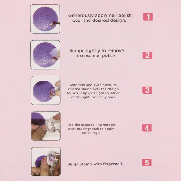 Набор для дизайна ногтей - стемпинг "VivA Manicur", пластина ажурная, микс 4 цвета, 17*11см