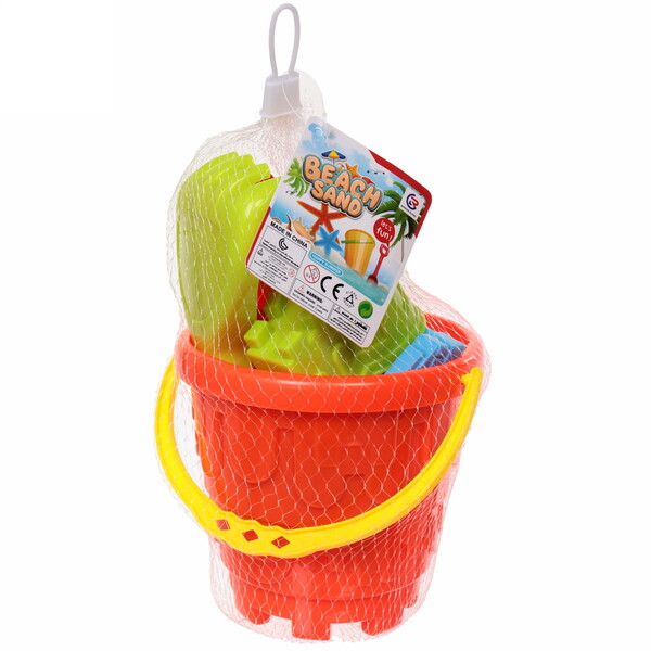 Набор для игры в песочнице "Строитель замков", 21*16 см, 6 предметов, микс