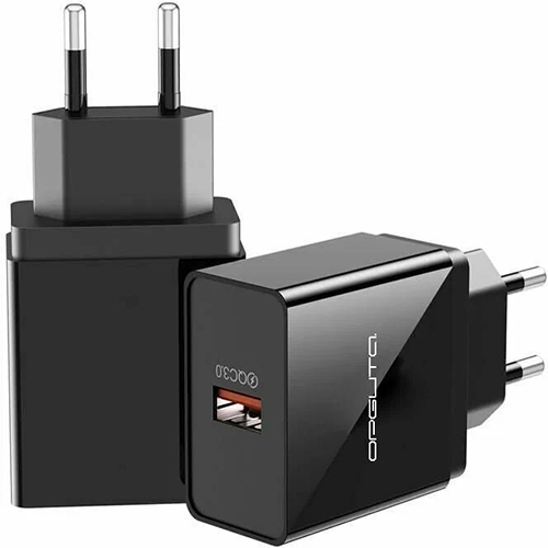 Зарядное устройство с USB Орбита OT-APU55, QC3.0, 3000 mA, черный