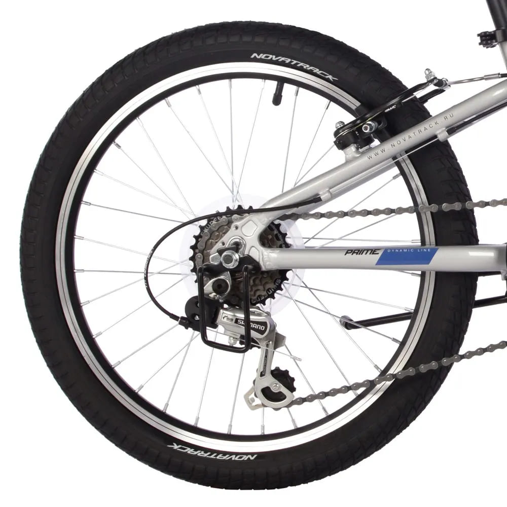 Велосипед NOVATRACK 20, PRIME алюм. 10, серебристый, TY21/TS-38/SG-6S, V-brake