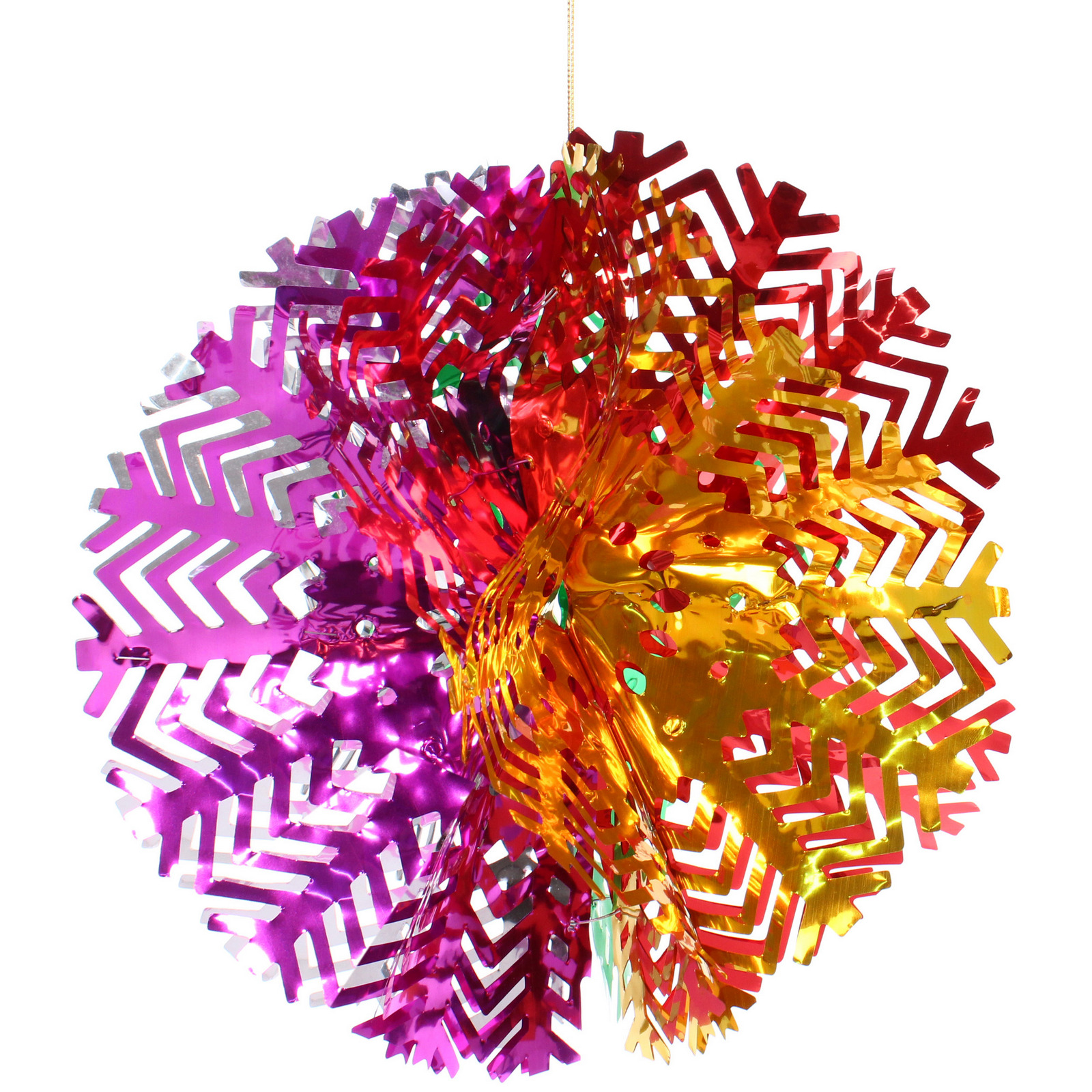 Украшение фольгированное "Снежный шар" d-30 см, Мультицвет