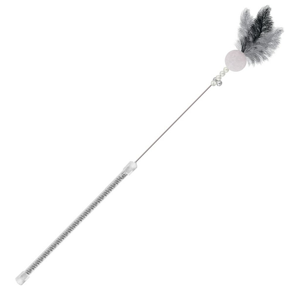 Игрушка-удочка для питомцев "Перо". Длина 55 см. 