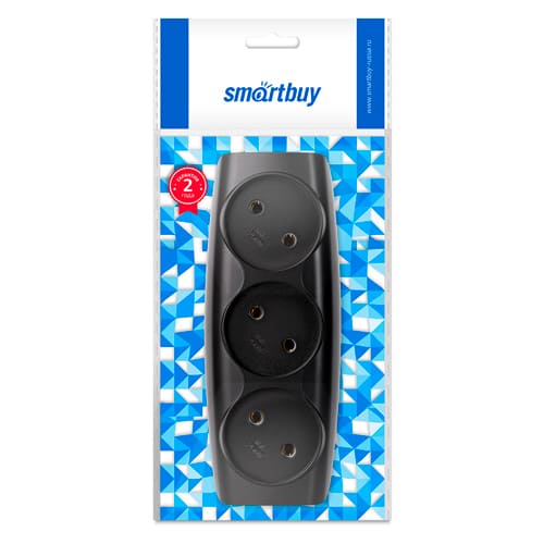 Разветвитель сетевой Тройник , 3 гнезда без заземления 10А 250B, черный (SBE-10-A04b-3)